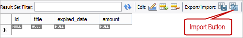 load data from file to table in MySQL - Import Button